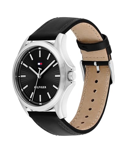 Tommy Hilfiger Men's 3-Hand Quartz Watch for Him
| 42mm Water Resistant Leather Strap Gift for Him
| Modern Everyday Ti